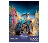 Tracteur Rural Jigsaw Puzzle Jeu De Décompression 1000 Pièces Art de scène de Ferme Rurale Puzzle Décoration Intérieure Idées Cadeaux pour Adultes Et Enfants À Partir De 12 Ans 38x26cm/1000pcs