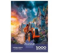 Tracteur ruralJigsaw Puzzle Jeu De Décompression 1000 Piece Art de Fantaisie numérique Puzzles Jouet Éducatif Idées Cadeaux pour Adultes Et Enfants À Partir De 12 Ans 52x38cm/1000pcs
