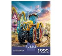 Tracteur ruralJigsaw Puzzle Jeu De Décompression 1000 Piece Illustration de Campagne vibrante Puzzles Jouet Éducatif Idées Cadeaux pour Adultes Et Enfants À Partir De 12 Ans 38x26cm/1000pcs