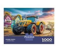 Tracteur ruralJigsaw Puzzle Jeux D'intelligence 1000 Pièces Illustration de Campagne vibrante Puzzle Jouet Éducatif Idées Cadeaux pour Adultes Et Enfants À Partir De 14 Ans 52x38cm/1000pcs