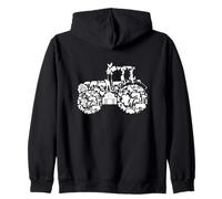 Tracteur Silhouette Paysan Culture Sweat à Capuche