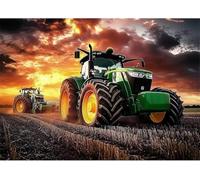 Tracteur Sunset Farm Puzzle pour Adultes 500 pièces, Puzzles Classiques, Détente & Relaxation, Famille Jeu Puzzles, Puzzle de Décoration