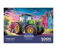 Tracteur sur la Route 1000 Pièces Style de Dessin animé Vibrant Puzzle Adulte Carton sans Odeur Anti-Stress Stimuler l'esprit pour Couples Livraison Rapide Édition Limitée 70x50cm/1000pcs