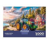 Tracteur sur la Route Coffret Puzzle 1000 Pièces Papier Écologique Style Rural Pittoresque pour Seniors, Puzzle Entraînement Cérébral, Puzzle De Voyage, Option Cadeau De Noël s 70x50cm/1000pcs