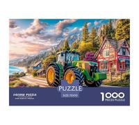 Tracteur sur la Route Matériau Durable Rural Scenic Style Pièces Faciles À Assembler, Parfaites pour Se Détendre Et Profiter De Moments Calmes 70x50cm/1000pcs