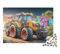 Tracteur sur Route 1000 Piece Sturdy Paper Board Scène Village col Jigsaw Puzzles for Teens Digital Detox Home Decor Recycled Cardboard Limited Edition 52x38cm/1000pcs