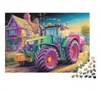 Tracteur sur Route Campagne 1000 Piece Sturdy Paper Board Scène AGR col Jigsaw Puzzles for Teens Digital Detox Home Decor Recycled Cardboard Limited Edition 70x50cm/1000pcs