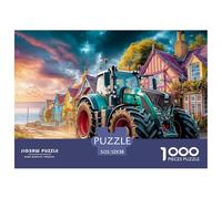 Tracteur sur Route côtière Papier De Qualité Rural Village Scene Art Design Imbriqué, Loisir Idéal pour La Détente, La Réduction du Stress Et Le Divertissement chez Soi 52x38cm/1000pcs