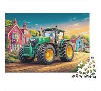 Tracteur sur Route de Campagne 1000 Pièces PuzzleStyle de scène de Ferme Rurale pour Adultes De Jeu pour Adultes Parfaitpourla Détente Del'art DeLaDécoration 52x38cm/1000pcs