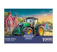 Tracteur sur Route de Campagne Matériau Durable Rural Farm Scene Style Pièces Faciles À Assembler, Parfaites pour Se Détendre Et Profiter De Moments Calmes 38x26cm/1000pcs