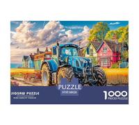 Tracteur sur Route de Terre - Puzzles légendaires pour Adultes - Style Paysage de Ferme Rurale présentant 1000 difficultés avancées « Impossible à Difficile » - Jeux éducatifs pour Femmes et Hommes