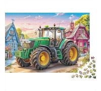 Tracteur sur Route Village 1000 Pieces Sturdy Paper Board Art SC AGR Jigsaw Puzzles for Teens Digital Detox Home Decor Recycled Cardboard 70x50cm/1000pcs