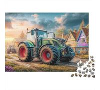 Tracteur sur Une Route de Campagne Puzzle 1000 Pièces Adultes Paysage Artisanal de Ferme Rurale Soirée Famille Antistress Puzzle Difficile Qualité Premium Carton Recyclé 100% 52x38cm/1000pcs