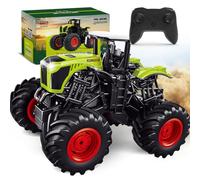 Tracteur télécommandé, 1:16 Tracteur rc, 2,4 GHz Monster Truck Telecommande, Voiture Télécommandée avec lumière, 8 canaux, Jouet à partir de 3 4 6 Ans, Terrain Complexe Facile à Passer