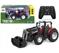 Tracteur télécommandé rouge 2,4 G avec godet mobile 1:24