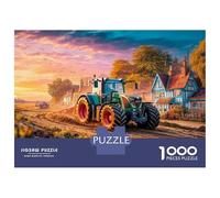 Tracteur Terre Casse-tête 1000 Pièces sans Poussière, Puzzles pour Adultes Paysage ruraljeu De Patience pour Une Activité Jour De Pluie, Cadeau De Retraite 38x26cm/1000pcs