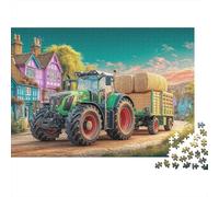 Tracteur transportant Foin 1000 Piece Premium Cardboard Style SC AGR Family Jigsaw Puzzle Digital Detox Birthday Gift Precision Cut Anti-Glare 52x38cm/1000pcs
