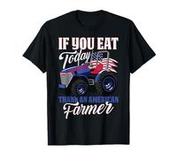 Tracteur USA Flag Design Agriculteur Patriotique T-Shirt