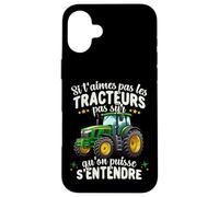 Tracteur Vert Agriculteur Humour J'aime Les tracteurs Coque pour iPhone 16 Plus