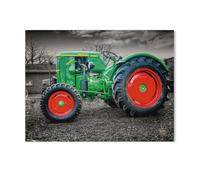 Tracteur Vintage，Puzzles pour Adultes 1000 Pièces Puzzles pour Adultes pour Enfants Puzzle en Papier Ados Jeux Éducatifs Anti-Stress Jouet Cadeau（50x70cm）-AB85