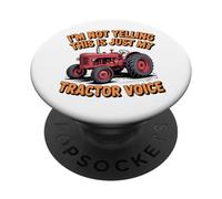 Tracteur Voix Sarcastique Farmer Big Mouth Attitude PopSockets PopGrip Adhésif