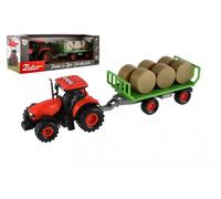 Tracteur Zetor avec attelage et balles en plastique 36cm sur volant sur bat. avec son et lumière en boîte 39x13