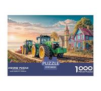 Tracteurs Champ de labourage Pièces À Structure Solide Rural Farm Landscape Style Parfait pour Renforcer Les Capacités De Résolution Et Profiter du Temps Libre 38x26cm/1000pcs