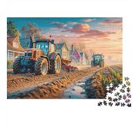 Tracteurs labourant Champs 1000 Pieces Sturdy Paper Board Scène AGR Couch Jigsaw Puzzles for Teens Digital Detox Home Decor Recycled Cardboard 38x26cm/1000pcs