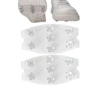 Traction avec Goujons antigel - Prise à Sept Points Transparente, Clous élastiques pour Boue, de Protection pour Superpositions de Bottes, Support de Bande de roulement antidérapant | Robuste