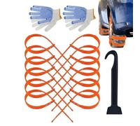 Traction de pneu portable - Système de chaîne à neige antidérapant, sangles de poignée de transport de charge, aide à la mobilité hivernale, équipement d'aide à la routière rapide à installer |