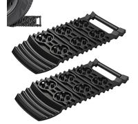 Traction Mat, 2 Pieces Tire Traction Pads, PE Heavy Duty Ladder Grip Boards for Vehicle Recovery on Muddy Roads, Rocky Trails, Camping, Hiking, Snow, Sand, and Expeditions, 31.5x14.5x2cm