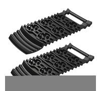 Traction Mat, Tire Grip Ladder Pads, Heavy-Duty 2-Piece Set, 12.4x5.71x0.79 inches Anti Slip for Vehicle Recovery, Off Road Rescue, Mud, Snow, Rocky Trails and Outdoor Expeditions