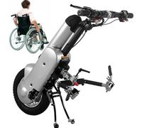 Traction pour fauteuil roulant, roue de 12 pouces, entraînement électrique, traction 400 W, batterie 36 V/15 Ah, éclairage avant, 3 vitesses réglables, fixation pour handbike, deux côtés