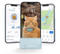 Tractive Collier de Suivi GPS Intelligent pour Chat | Localisation en Temps Réel et Surveillance de la Santé pour Chats de 2,9 kg et Plus | Historique du Territoire et de la Localisation | Batterie