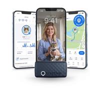 Tractive - Collier GPS Chat Connecté Mini | N° 1 des GPS pour Chats | Localisation GPS en Direct | Historique de Localisation et Fonction Territoire | Collier de Sécurité Inclus (Bleu foncé)