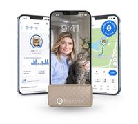 Tractive - Mini Collier GPS Chat Connecté - Traceur GPS Chat Le Plus léger avec Localisation en Direct, Territoire & Activité | Collier de Sécurité Inclus | Abonnement Requis (Marron)