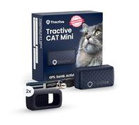 Tractive - Mini Collier GPS Chat Connecté, Bundle avec Attache Souple - Traceur Le Plus léger avec Localisation en Direct, Territoire & Activité | Collier de Sécurité Inclus | Abonnement requis