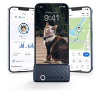 Tractive Mini Traceur GPS pour Chats - Étanche, localisation GPS et Suivi d'activité Intelligent, portée illimitée (Bleu Nuit)