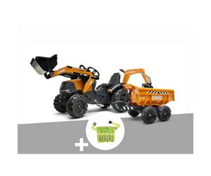 Tractopelle à pédales case ih construction avec excavatrice et selle pivotante 3