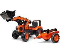 Tractopelle a pédales - FALK - Kubota - Avec remorque - Des 3 ans - 100% Fabriqué en France - Au moins 50% de plastique recyclé