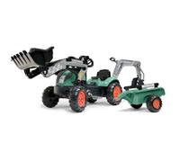 Tractopelle à pédales Farm Lander avec excavatrice et remorque - FALK - Dès 2 ans - 100% Fabriqué en France - 30% plastique recyclé