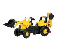 Tractopelle à pédales JCB Série Rolly Junior - taille enfant 104-152cm - Vert/Jaune