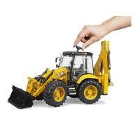 Tractopelle - BRUDER - JCB 5CX - Pelle Excavatrice - Siège Pivotant - Fenêtre Ouvrante