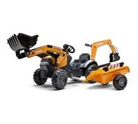 Tractopelle enfant Case CE avec remorque + excavatrice 2 à 5 ans - Falk Orange G