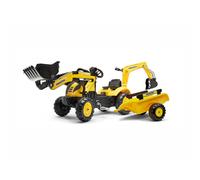 Tractopelle enfant komatsu wb93r avec remorque + excavatrice 2 à 5 ans - falk