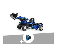 Tractopelle Enfant New Holland 3 ? 7 Ans Falk + Gants
