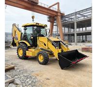Tractopelleteuse compacte avec chargeur avant hydraulique et pelle arrière - Plateforme multifonction de construction et d'équipement agricole