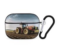 Tractor Farm AirPods Pro 2, coque de protection rigide antichoc pour homme et femme, compatible avec coque Airpod Pro 2e/1ère génération, avec porte-clés (noir)