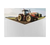 Tractor Farm Organiseur de documents en accordéon à 6 poches avec étiquettes, dossiers de documents de voyage, enveloppes en plastique avec fermeture à pression, 33 x 23 cm