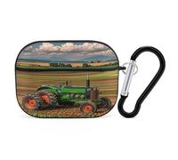 Tractor Farm Organiseur d'écouteurs antichoc pour Airpods Pro 2ème génération avec mousqueton et clip anti-chute Noir